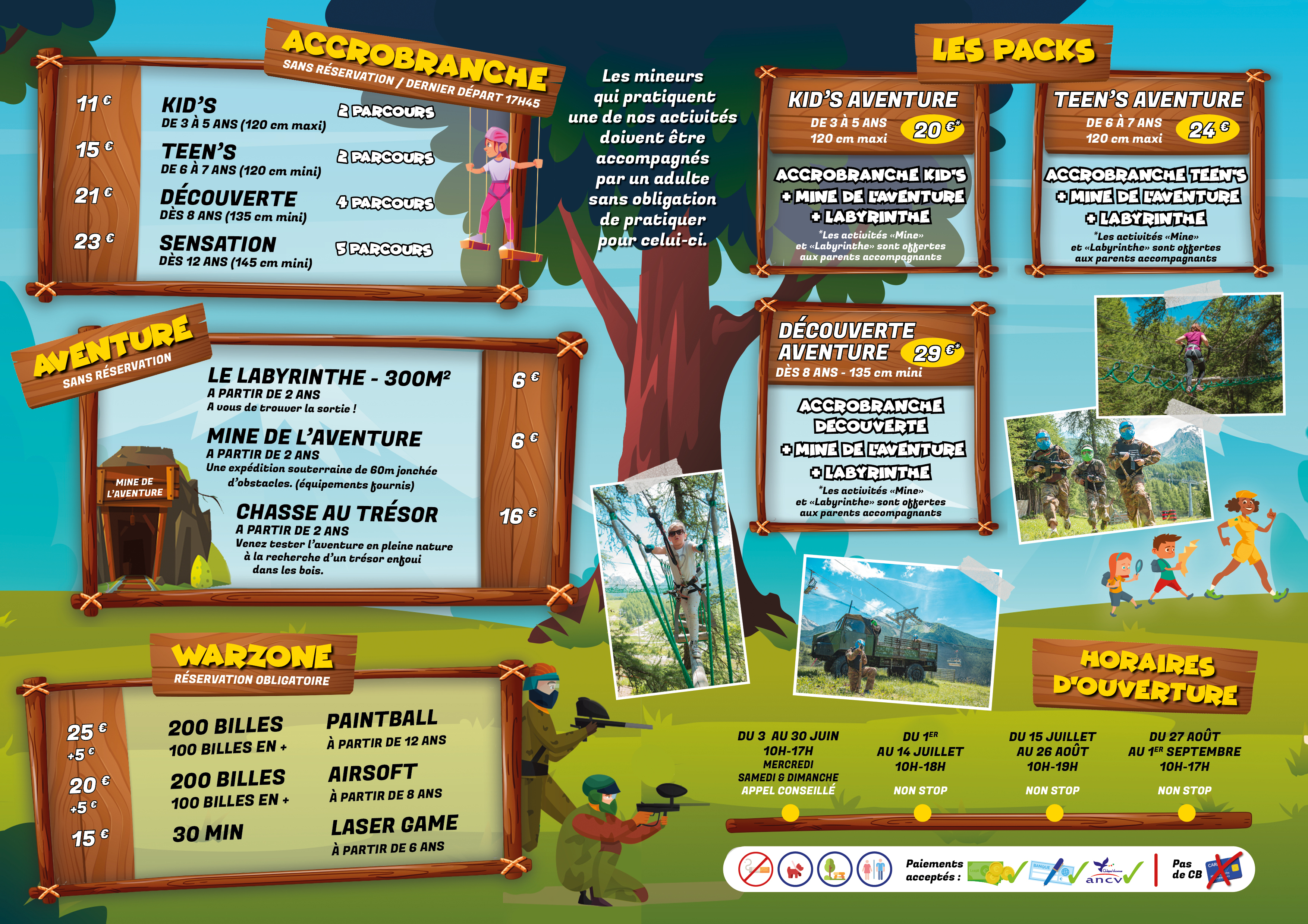 Flyer Paint ball, Laser game, Airsoft - Jungle Aventure LES ORRES