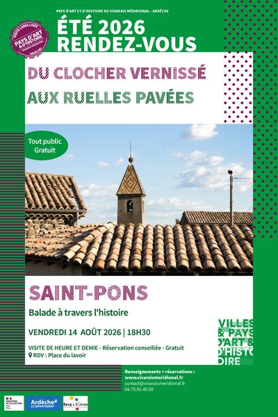 Visite de Saint-Pons : du clocher vernissé aux ruelles pavées