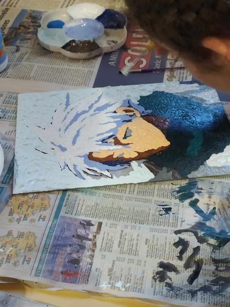 Glass painting manga workshop for teenagers_Megève