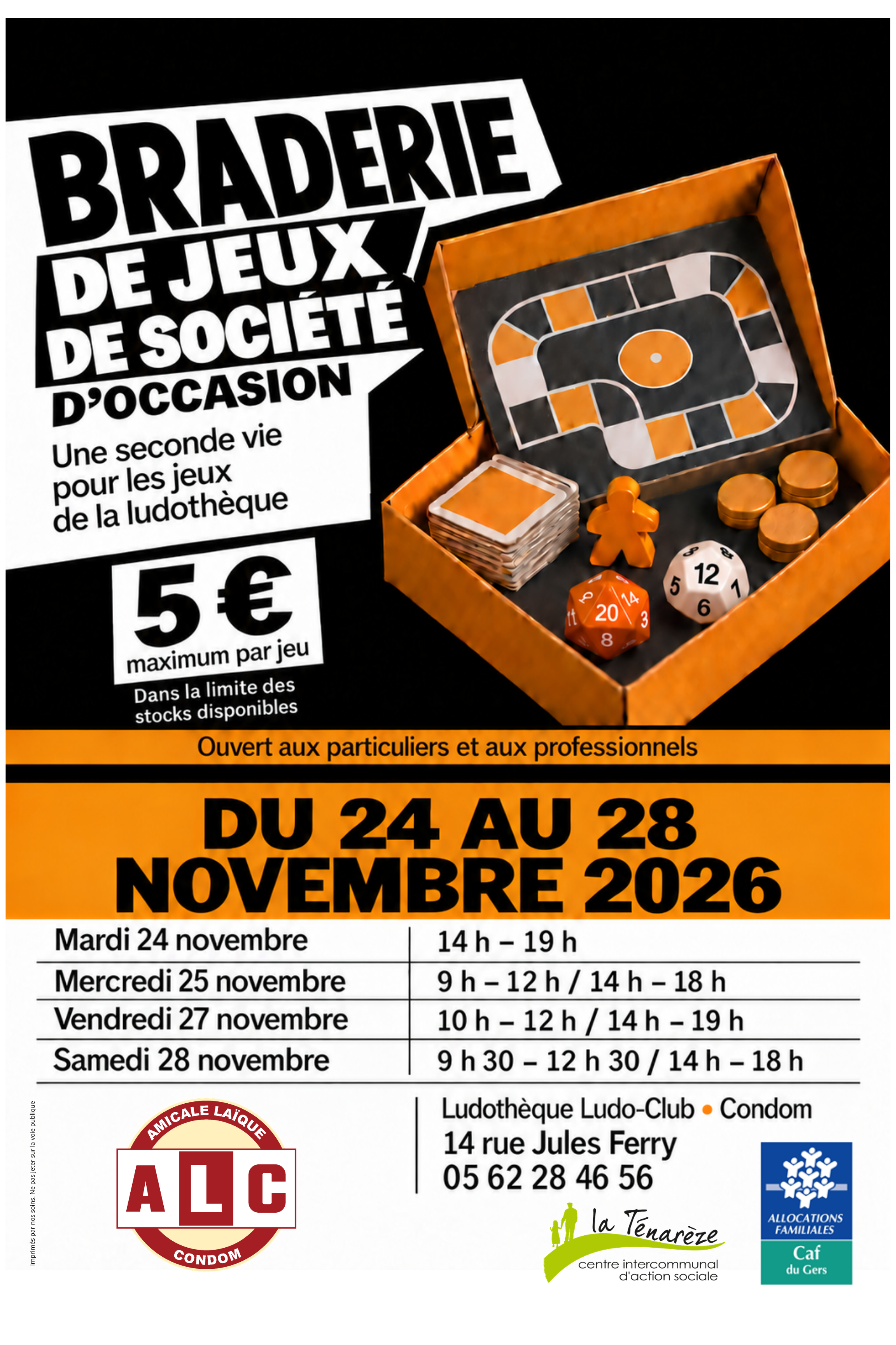 Braderie de jeux de société à la Ludothèque