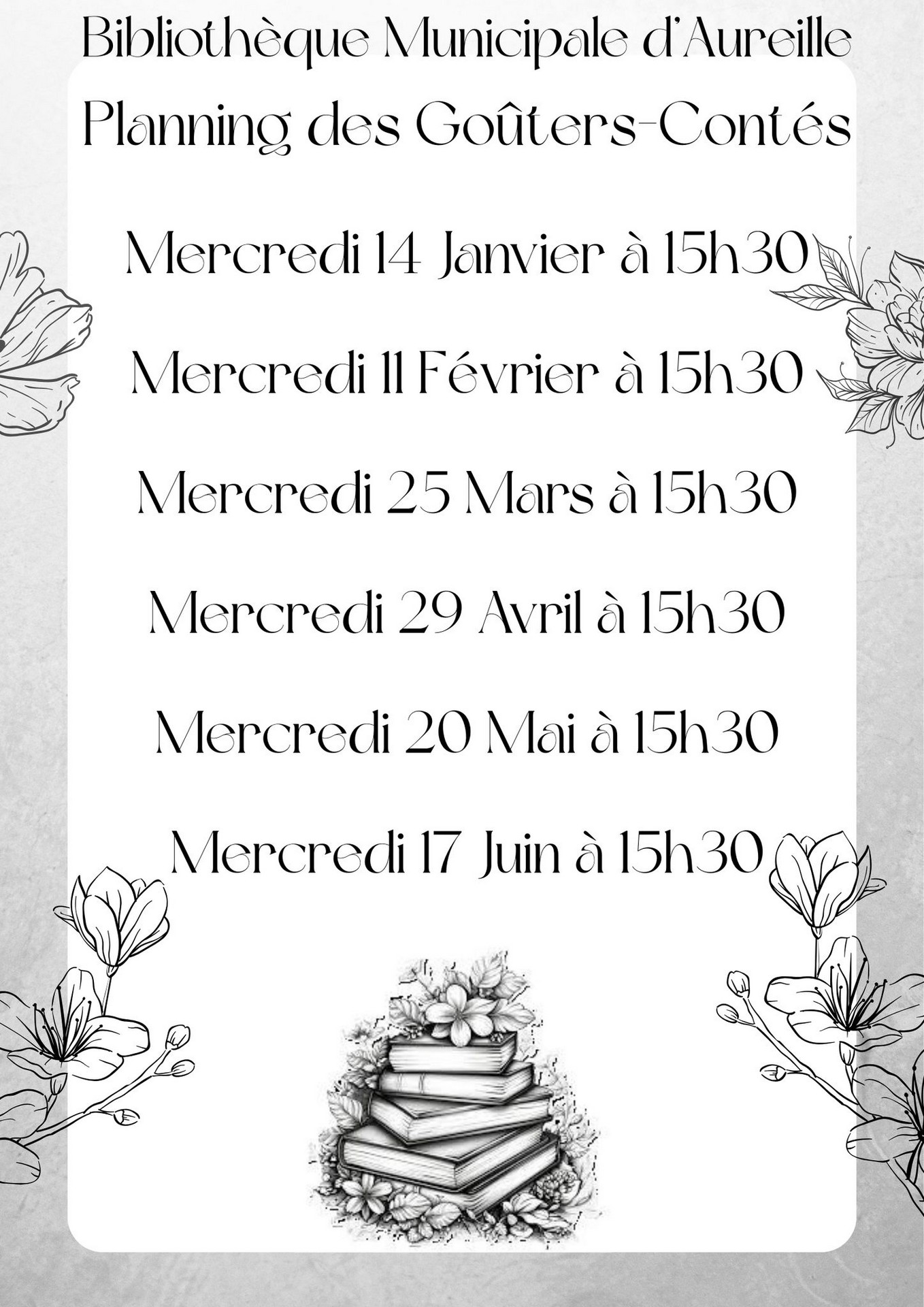 Goûter & conte à la bibliothèque d'Aureille