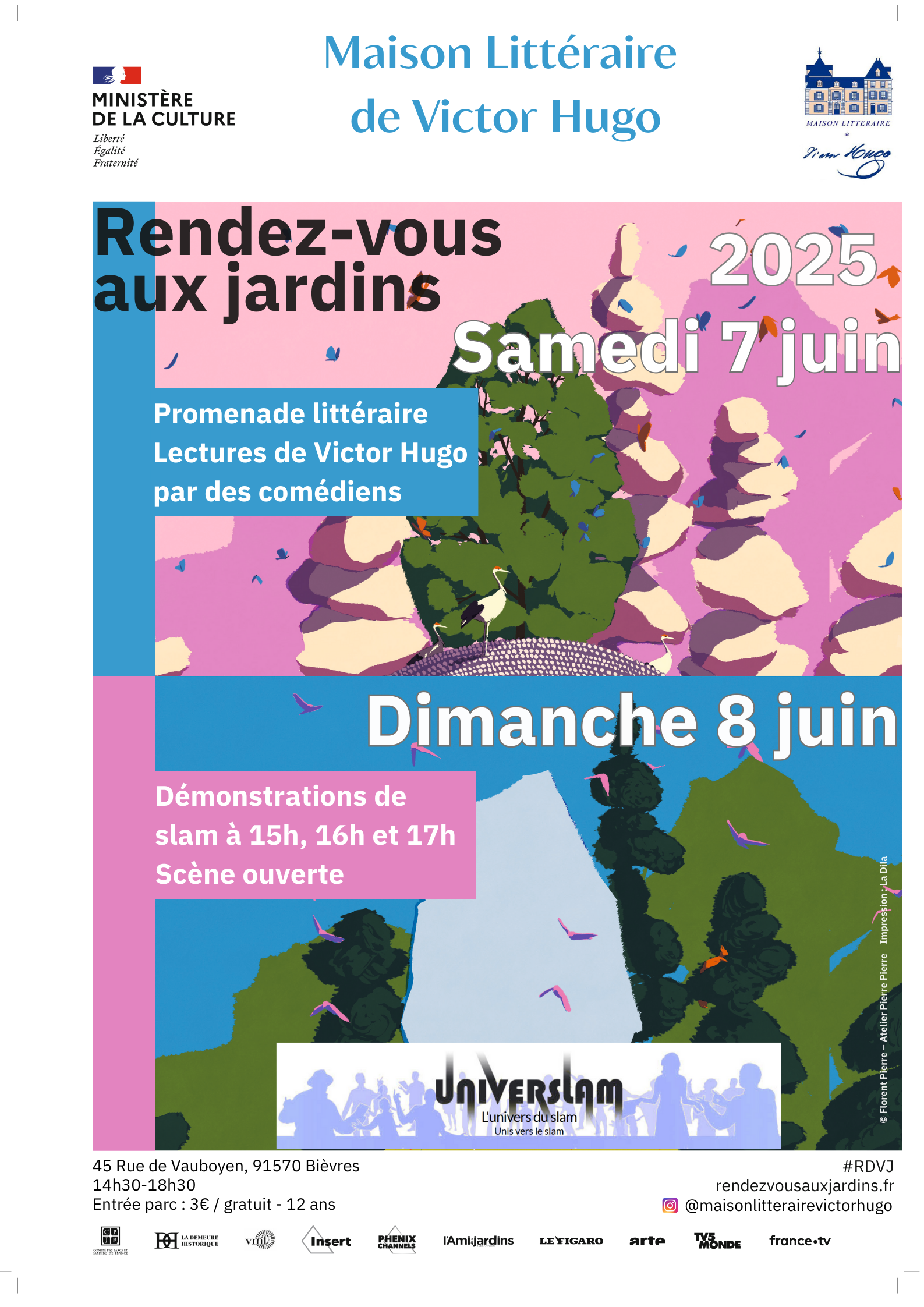 Rendez vous au jardin u00e0 la Maison littu00e9raire de Victor Hugo