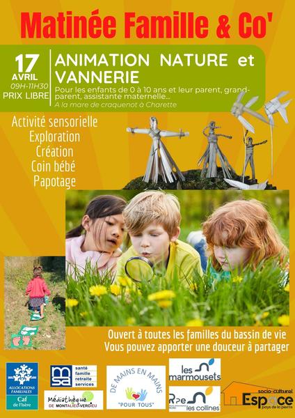 Matinée famille & co : animation nature et vannerie à Charette