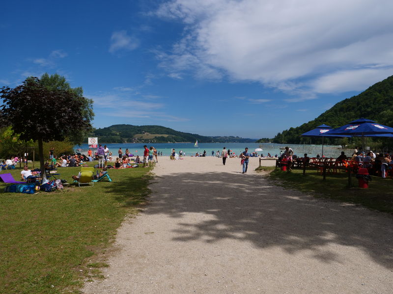 Entrée plage de Charavines