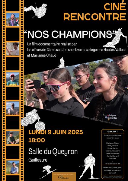 - © Collège des Hautes Vallées Ciné rencontre 'Nos champions'_Guillestre - © Collège des Hautes Vallées