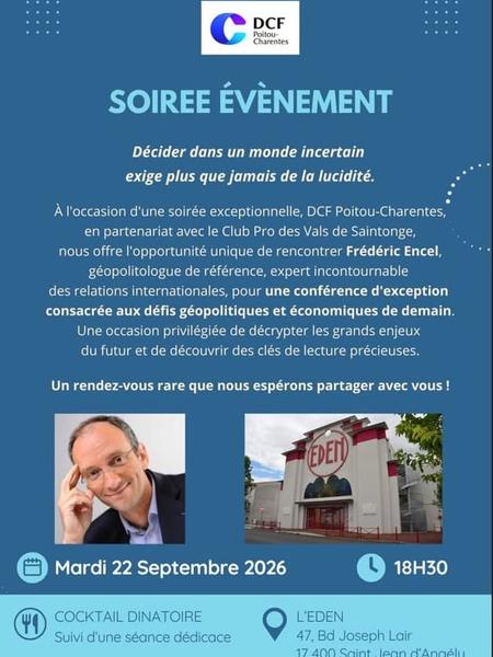 Conférence "Comment décider dans un monde incertain ? " avec Frédéric Encel