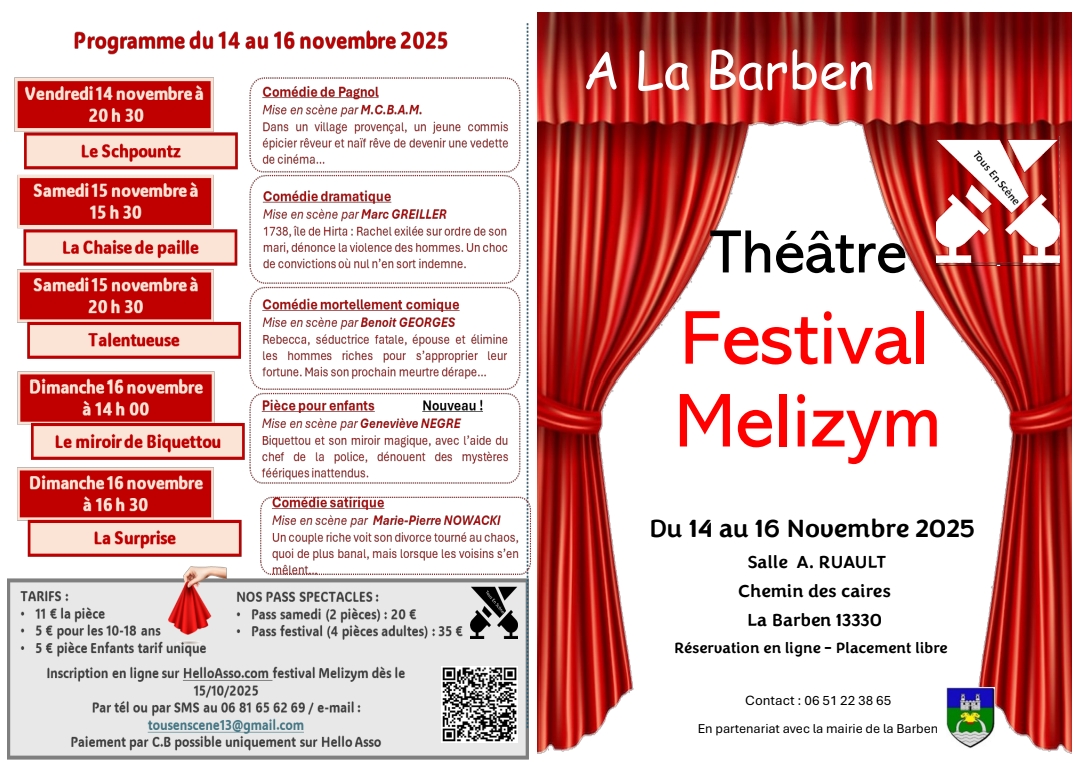 Festival Melizym : festival de théâtre à La Barben