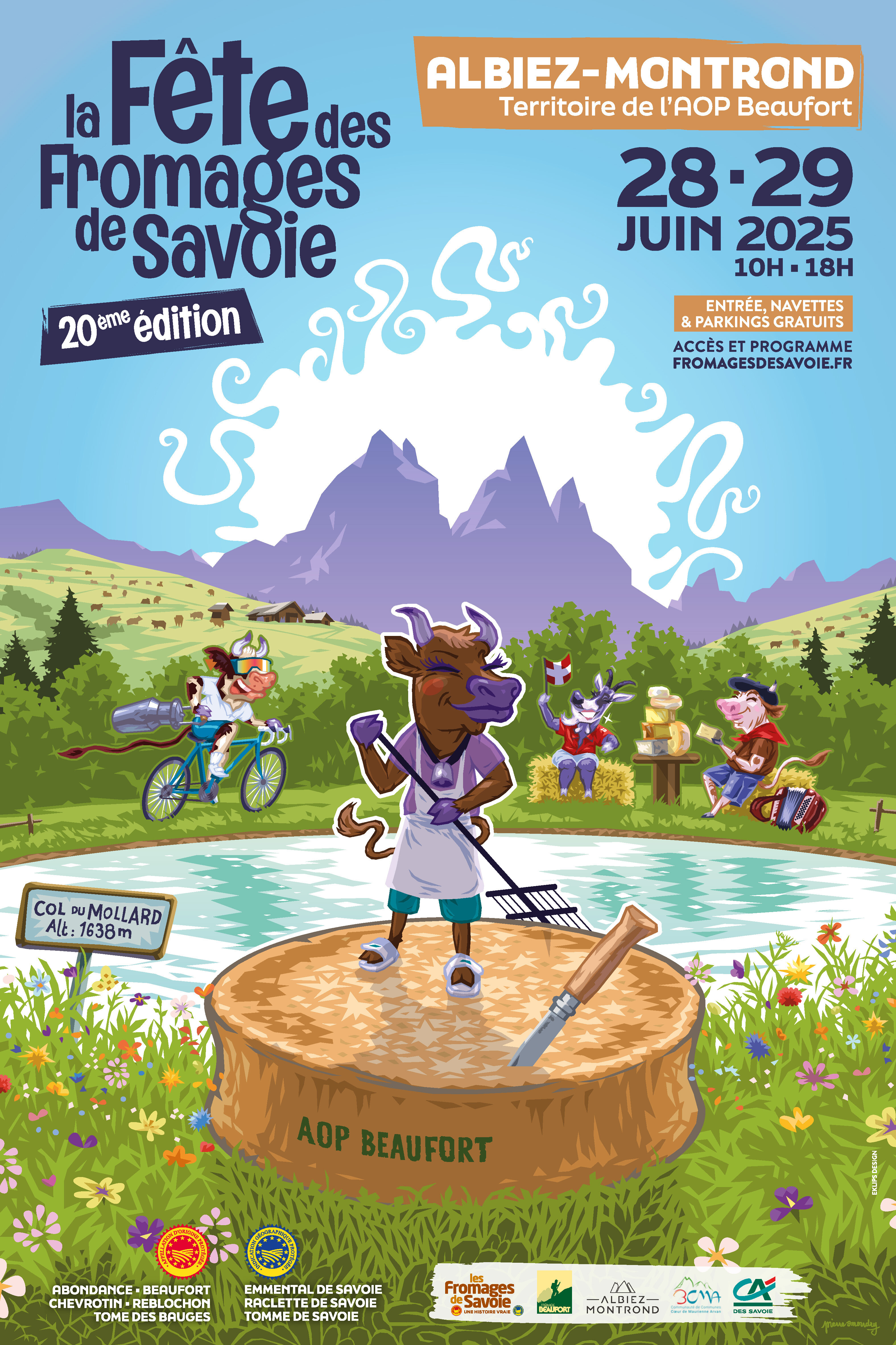 Affiche fête des fromages de Savoie 2025 - 20ème édition