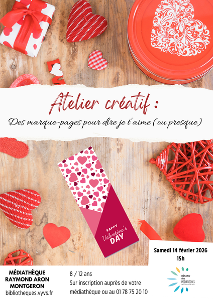 Atelier créatif : Des marque-pages pour dire je t’aime (ou presque)