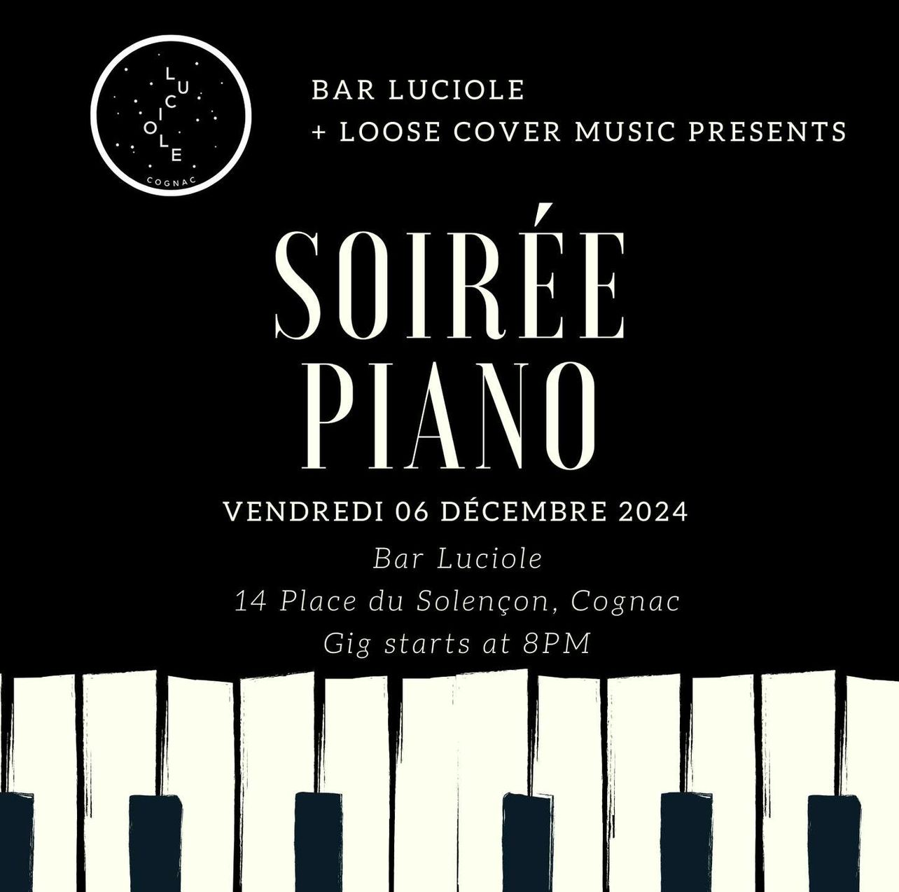 Soirée piano au bar Luciole