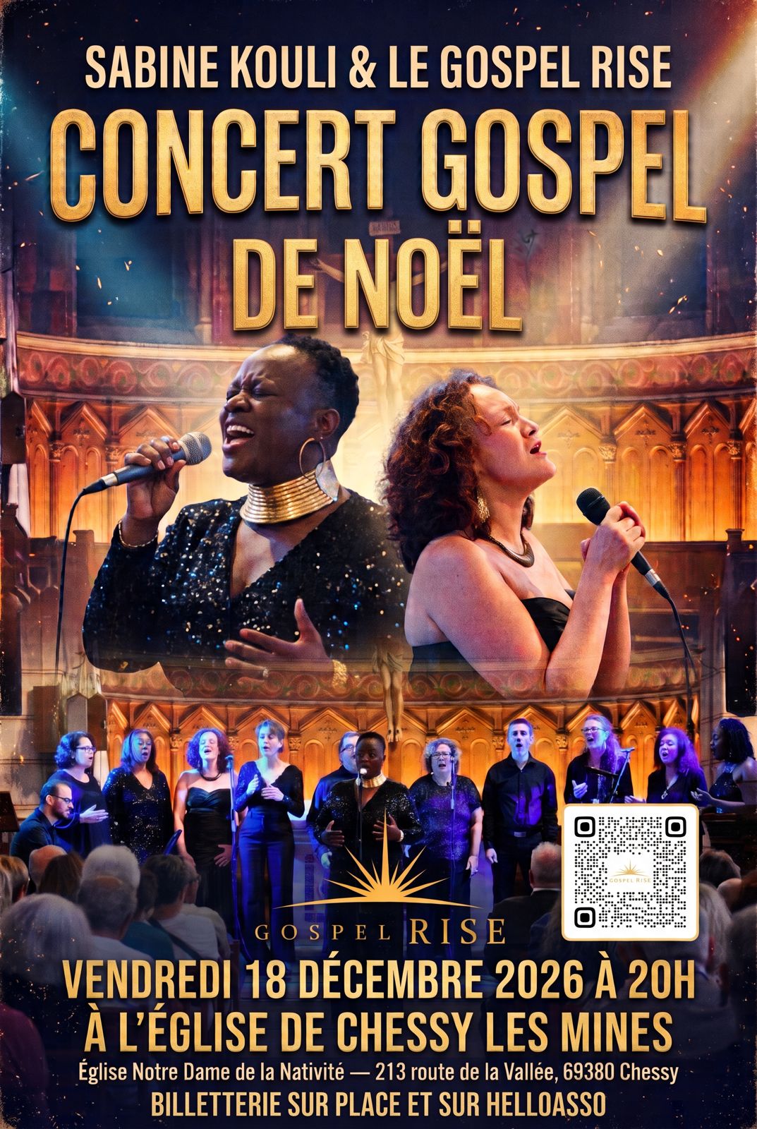 SAbine Kouli et Gospel Rise - Concert de Noël
