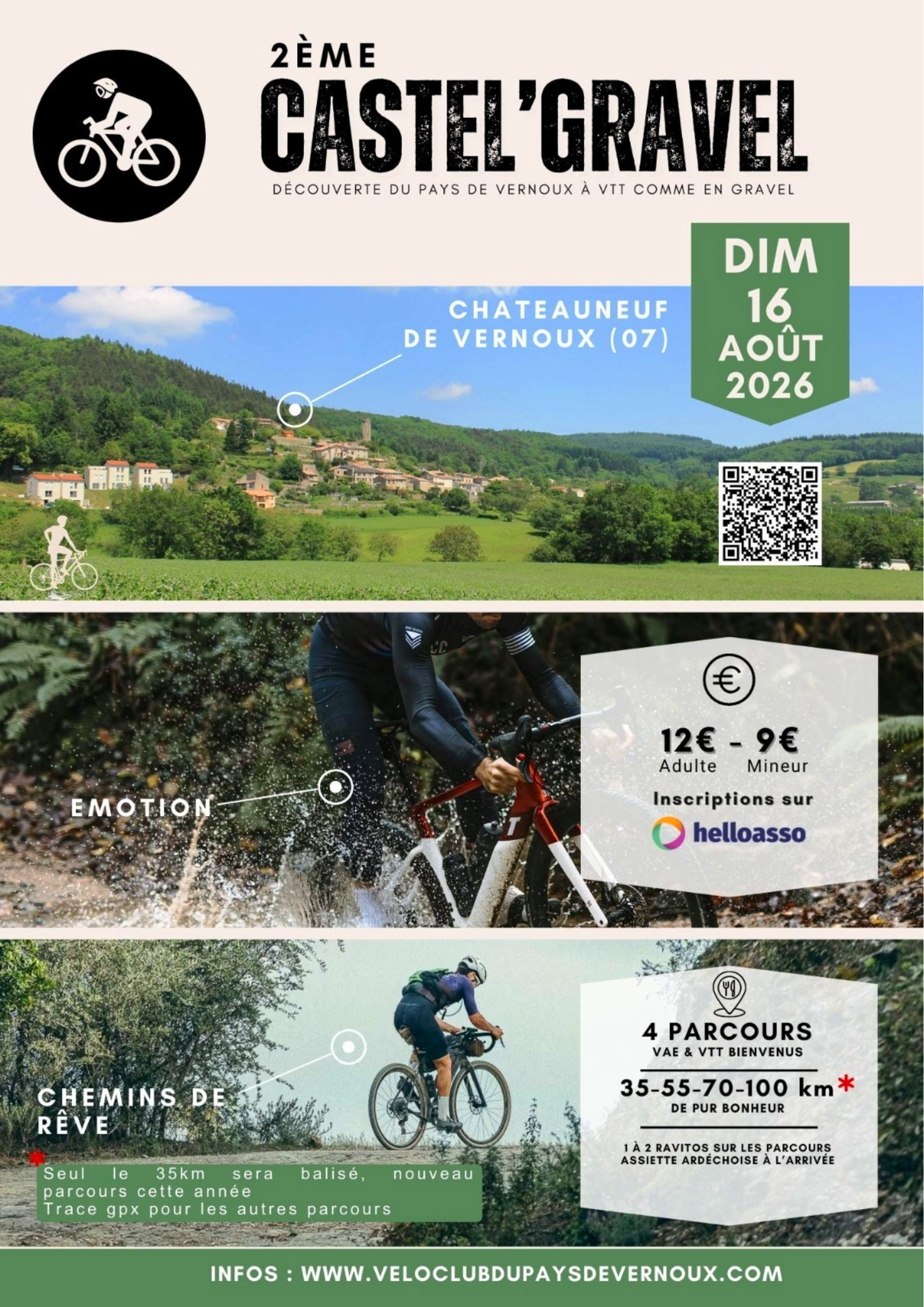 Affiche de la 2ème édition de la randonnée Gravel 