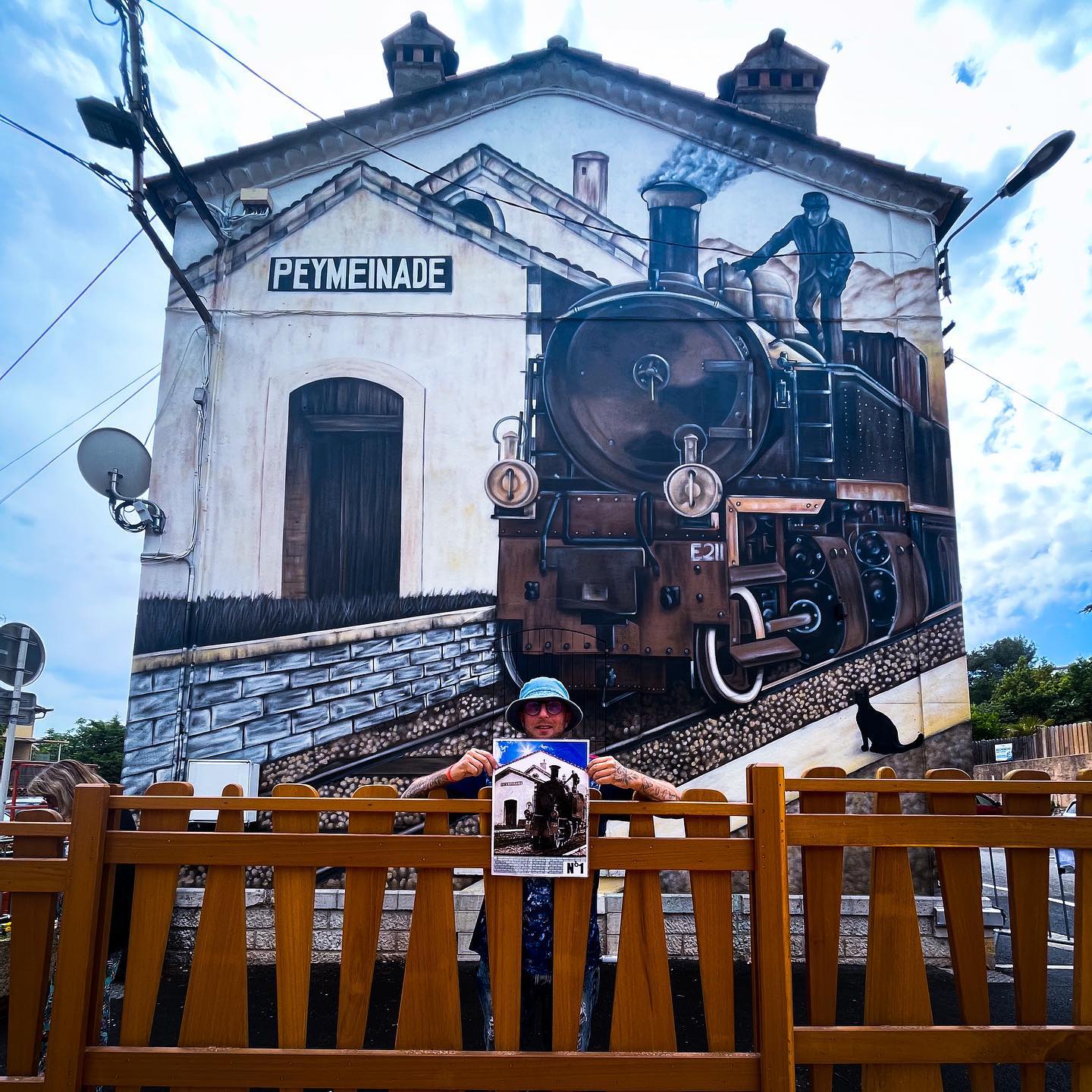 Fresque murale “train des Pignes” Peymeinade (Peymeinade) Côte d