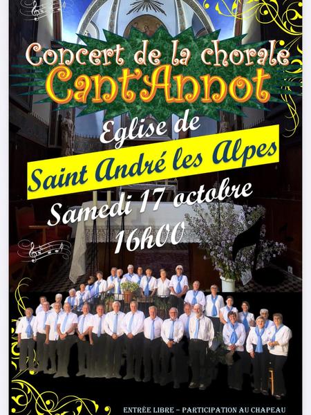 Concert de la chorale Cant'Annot