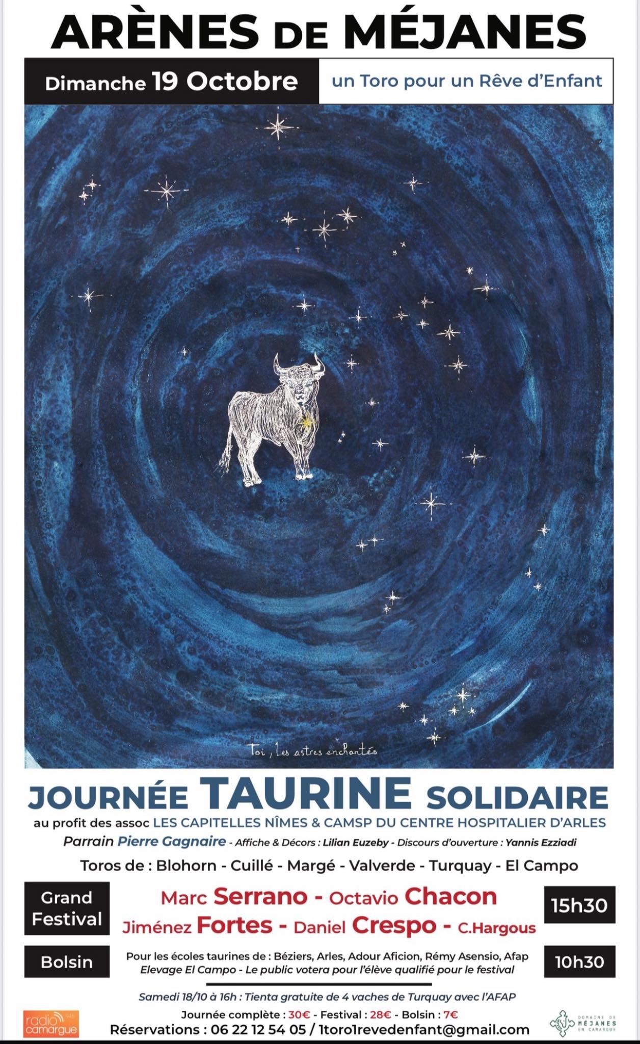 Journée taurine solidaire « Un toro pour un rêve d’enfant »
