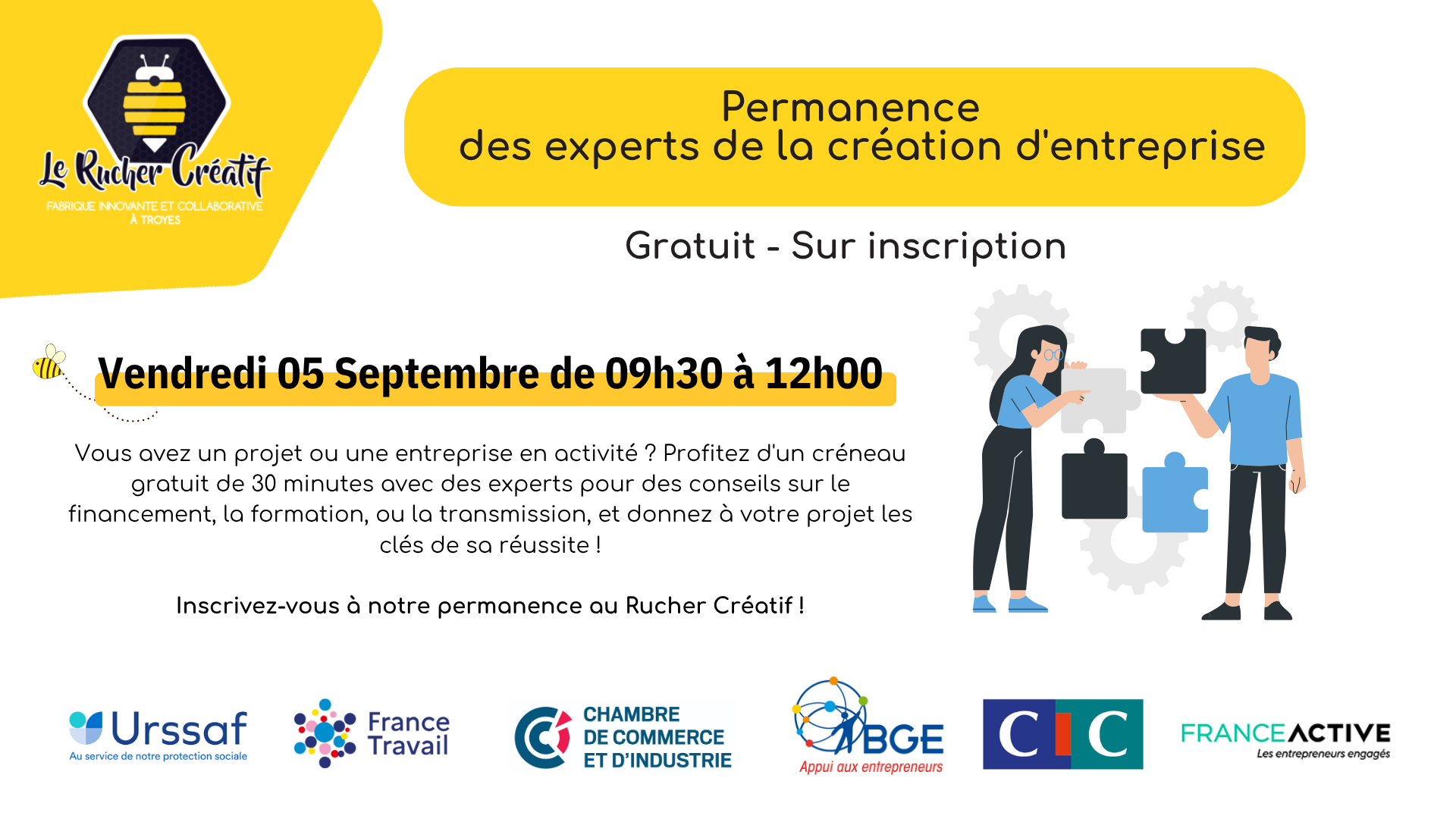 Permanence des experts de la création d'entreprise