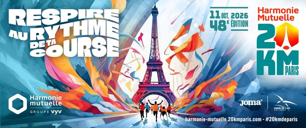 Affiche de l'Harmonie Mutuelle Semi-marathon de Paris 2026 