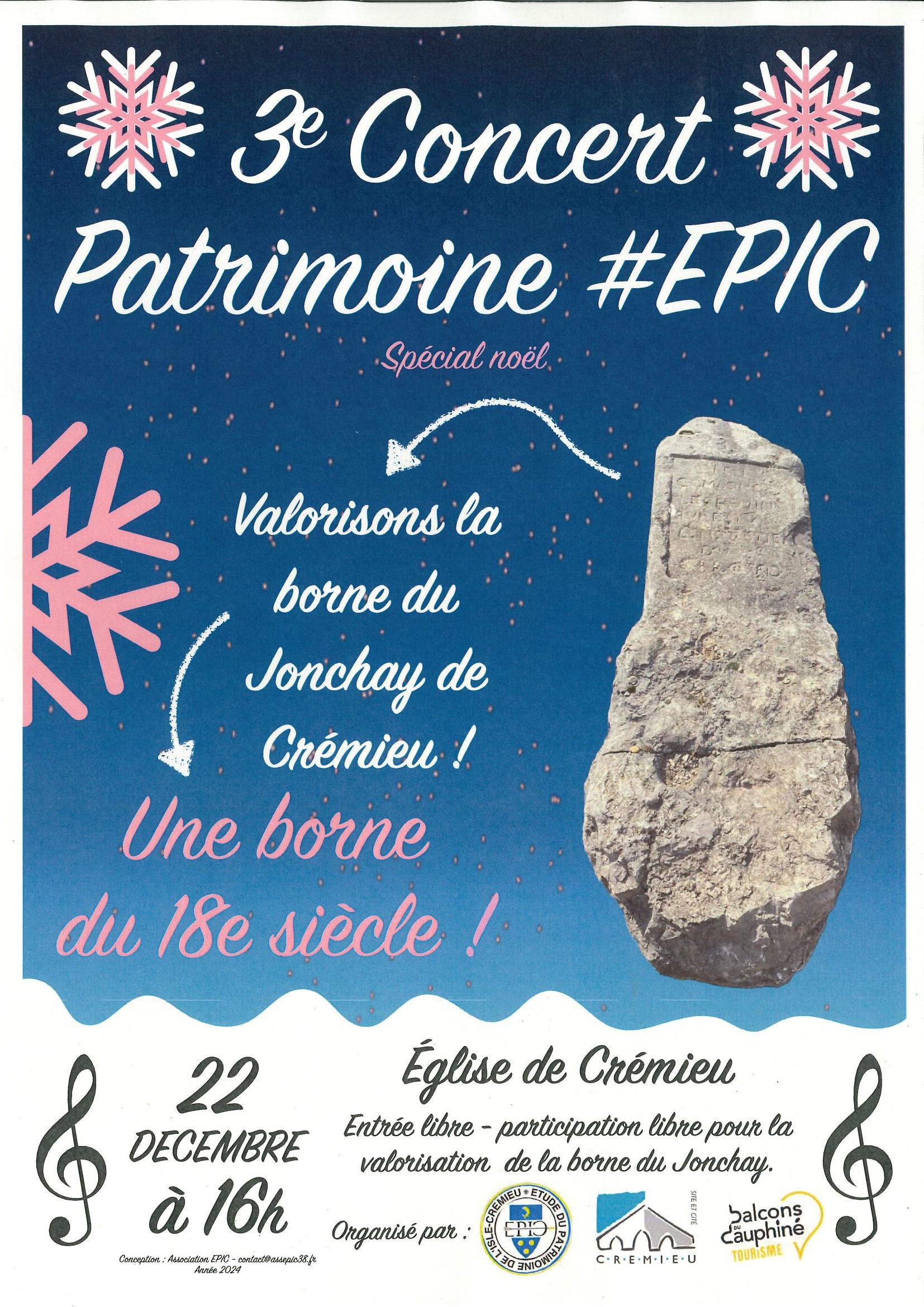 3e concert patrimoine de l'EPIC à Crémieu