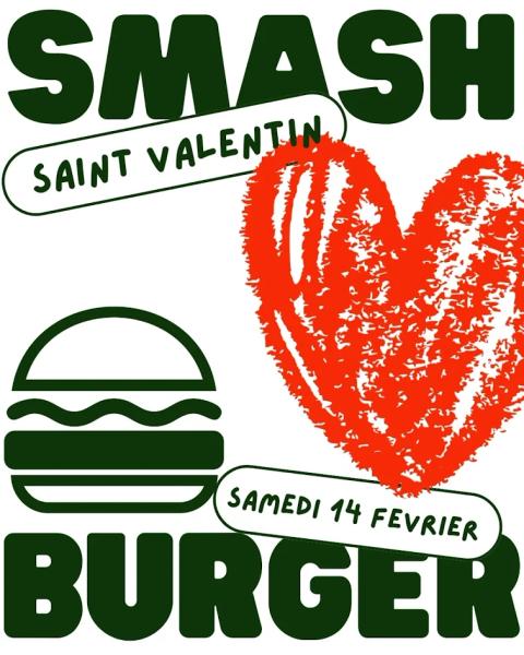Soirée smash burger de Saint Valentin