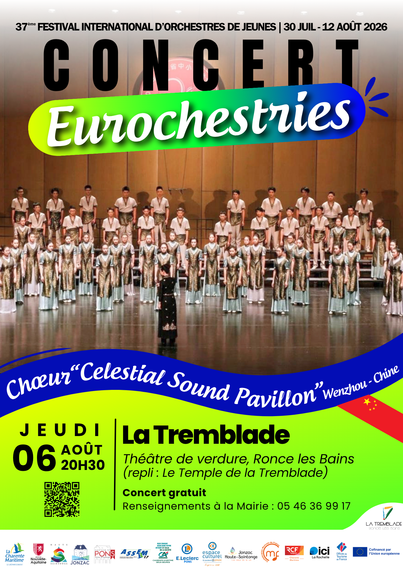 Festival Les Eurochestries - Chœur de Chine "Célestial sound pavilion" de Wenzhou