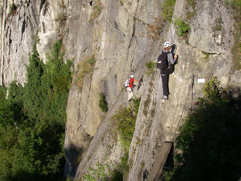 Encadrement via ferrata