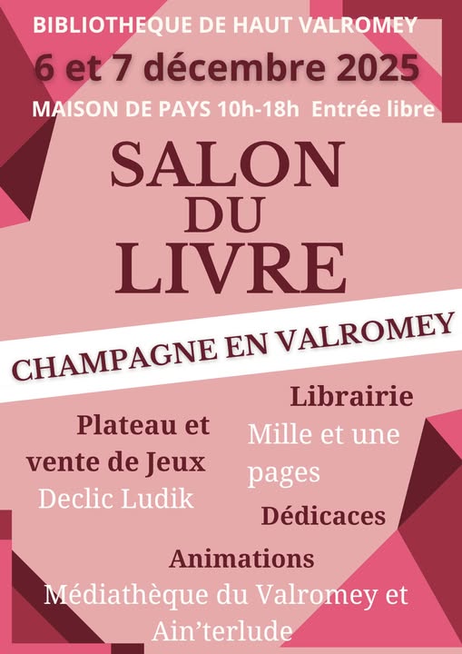Salon du Livre  Champagne en Valromey