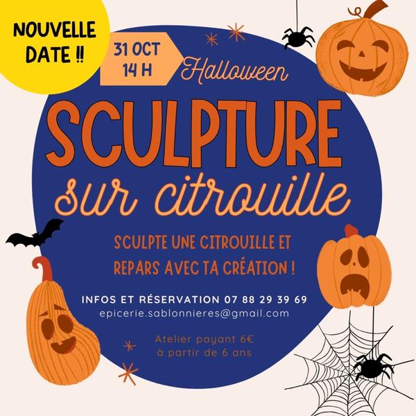 Sculpture sur citrouille - Soleymieu - Balcons du Dauphiné