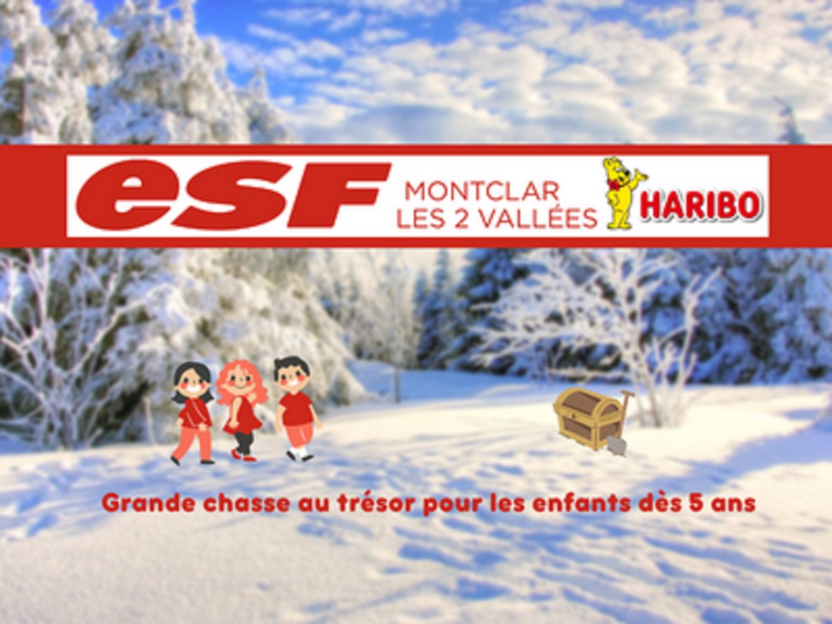 Chasse au trésor Haribo avec l'ESF à Montclar