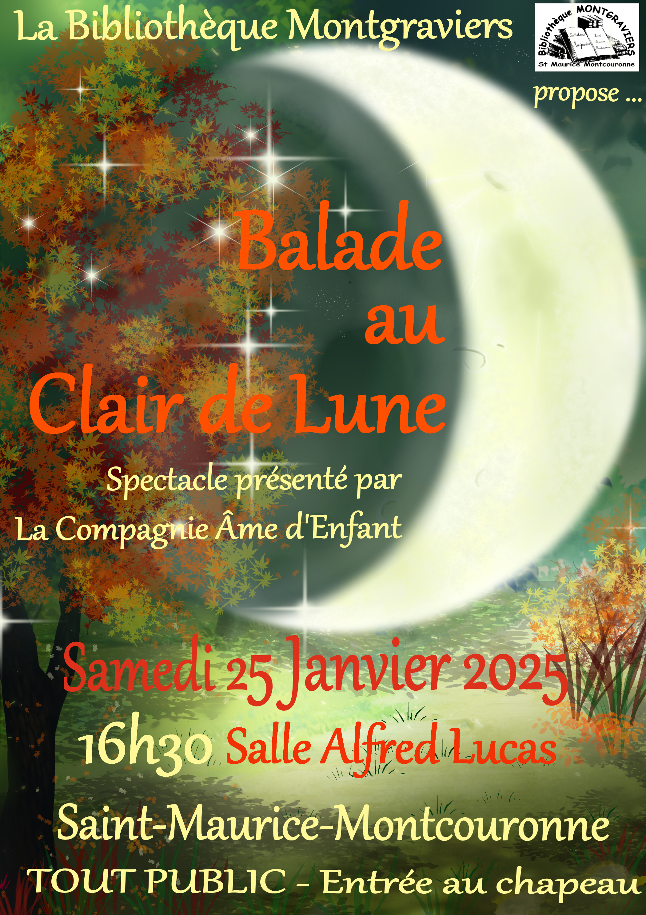 Balade au Clair de lune, spectacle de la Compagnie u00e2me d'enfant