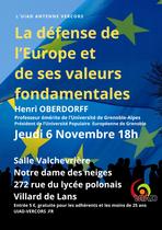 Conférence - La défense de l'Europe et de ses valeurs fondamentales -_Villard-d…