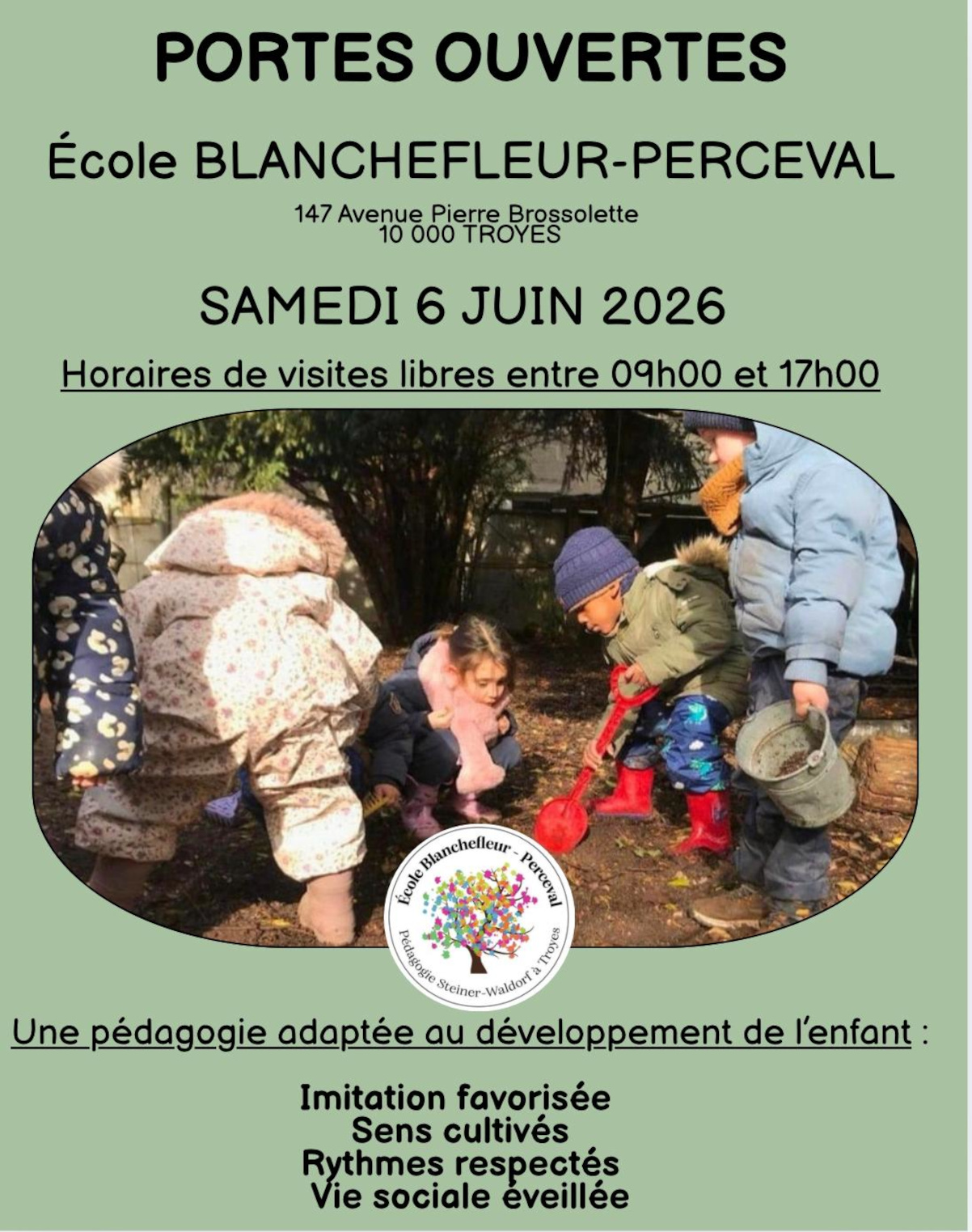 Journée portes ouvertes École maternelle Blanchefleur-Perceval de Troyes — visuel événement
