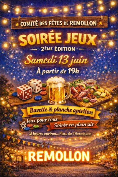 Affiche soirée jeux
