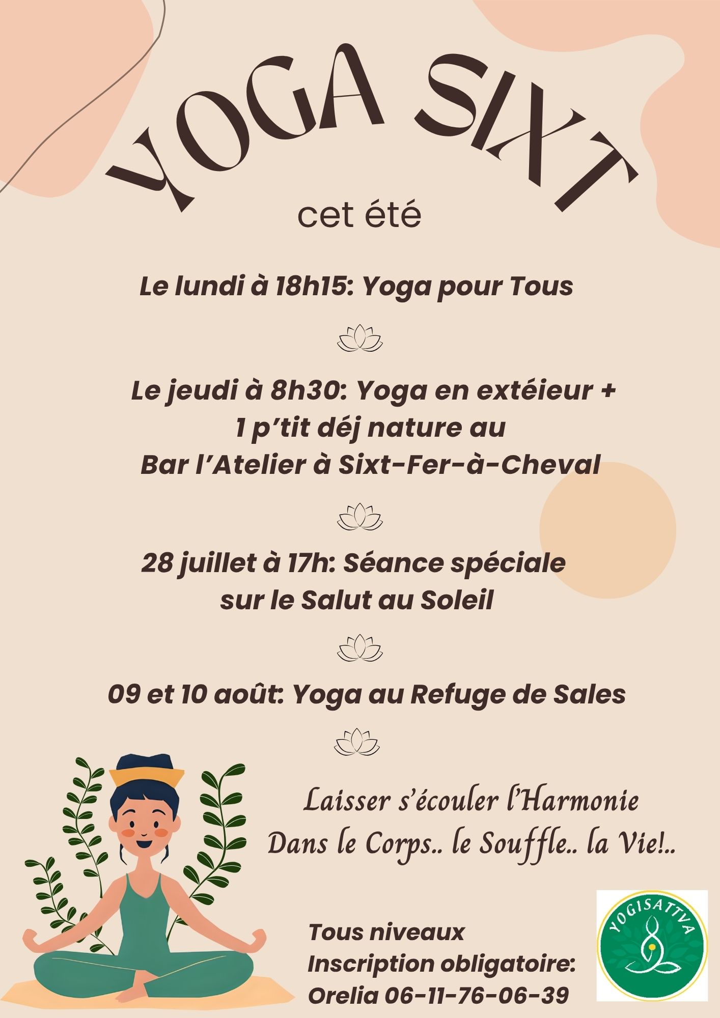Early morning yoga at the refuge de Sales