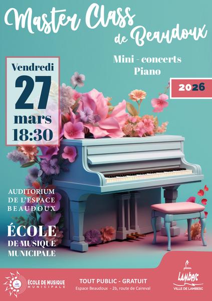 Master class de Beaudoux et mini-concerts - Piano