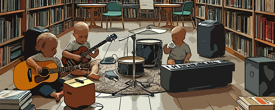 enfants éveil musical illustration