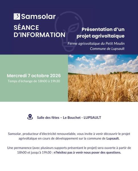 Séance d'informations "présentation d'un projet agrivoltaïque"