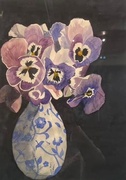 Pensées dans un vase