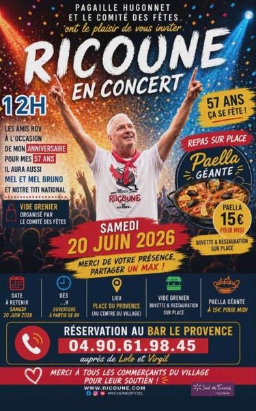 Fête de la musique – Ricoune en concert – Bar le Provence - Mondragon