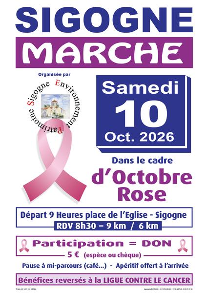 Marche au profit d'Octobre Rose