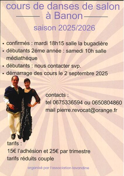 Cours de danse de salon