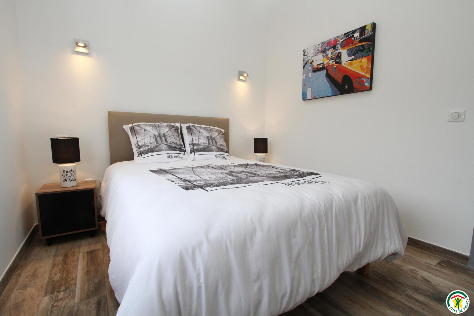 La chambre 1 avec un lit en 140x190 cm