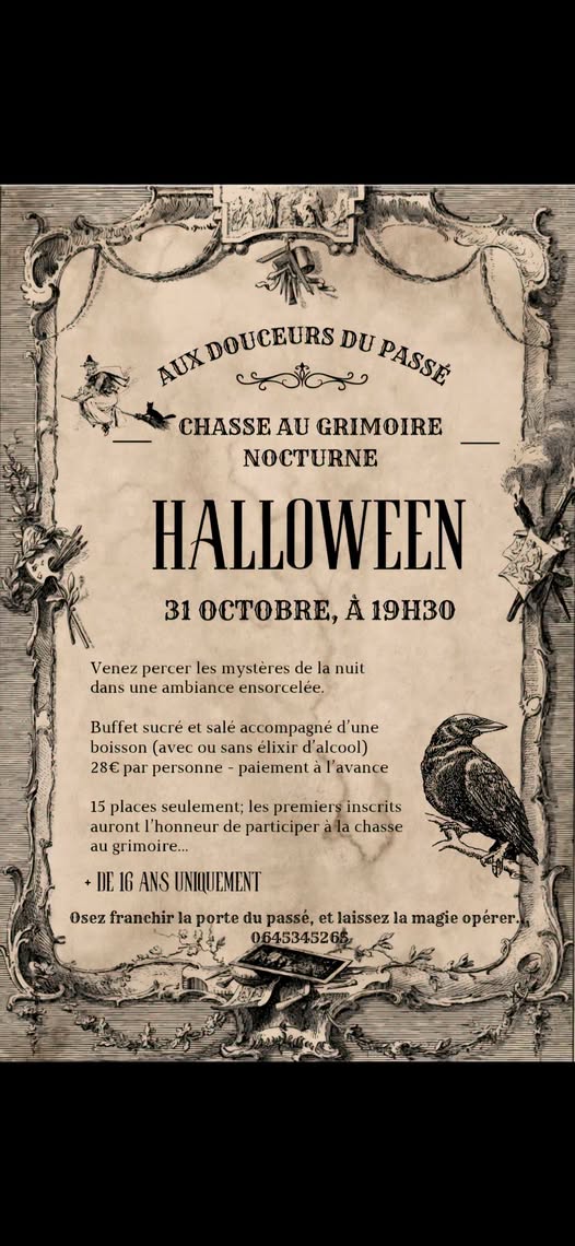 Soirée Halloween : chasse au grimoire nocturne à Sutrieu