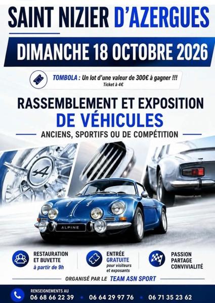 Rassemblement et exposition véhicules anciens sportifs ou de compétition