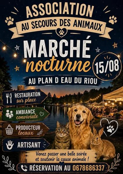 Marché nocturne au plan d'eau du Riou