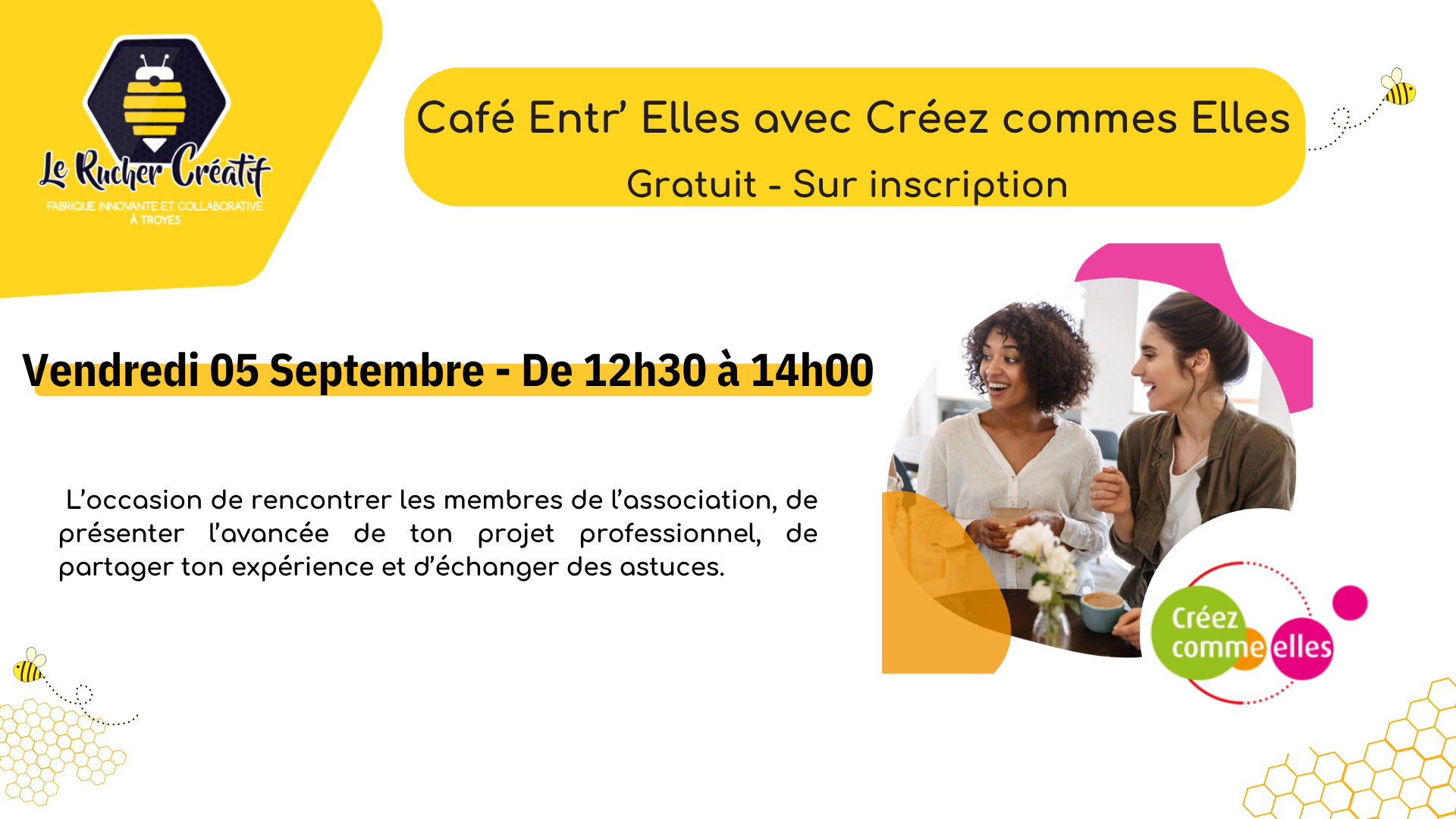 Café Entr'Elles avec Créez Comme Elles