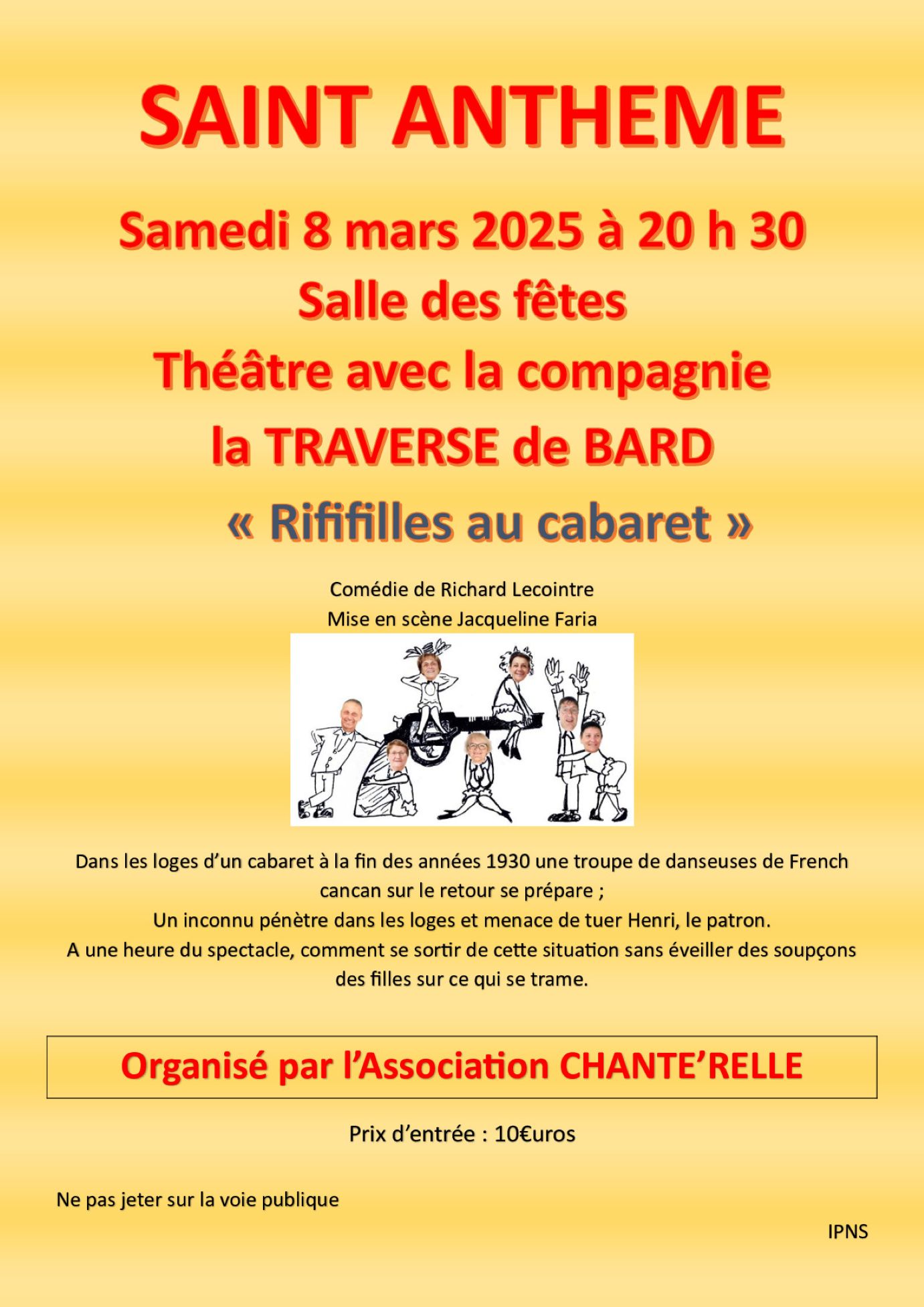 Soirée théâtre « Rififilles au Cabaret » // Saint-Anthème