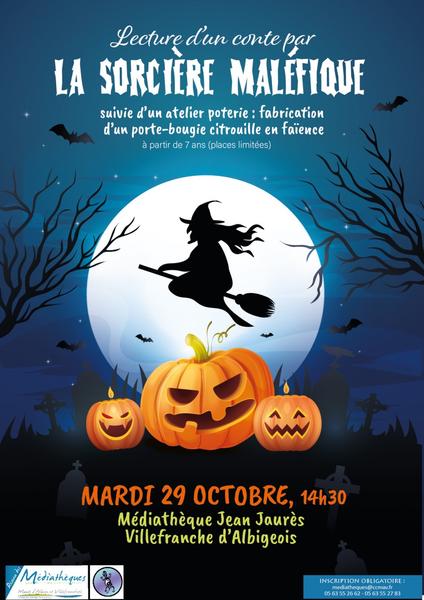 Lecture de conte et atelier poterie - Halloween