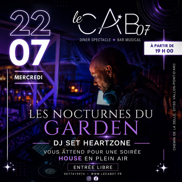 DJ Live en extérieur du mercredi au CAB07 à Vallon Pont dArc