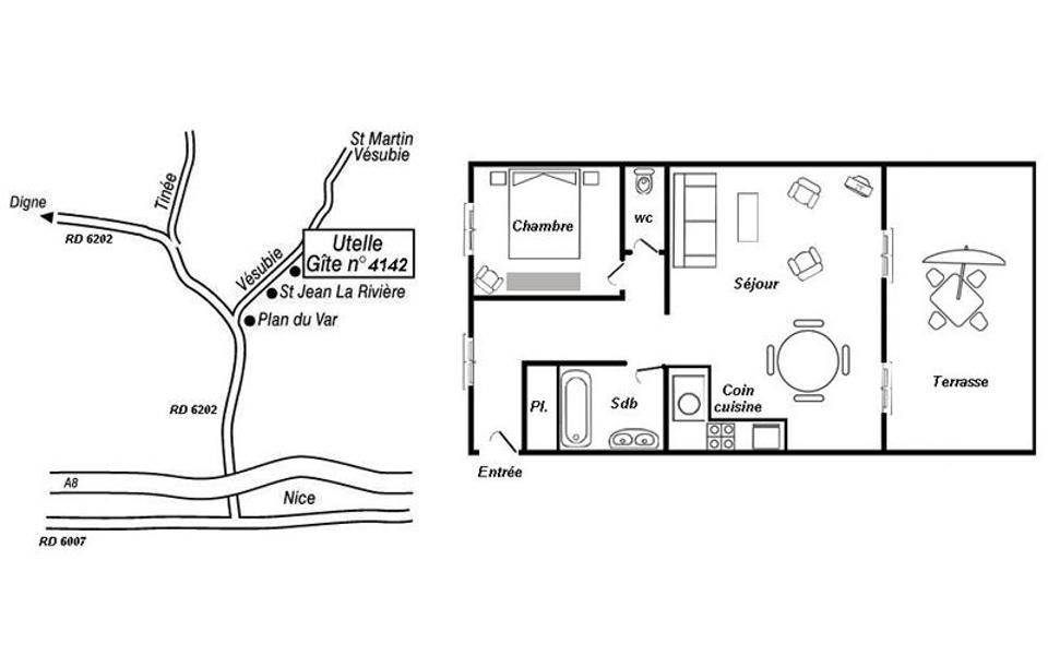 Gîte Les Amandiers d'Utelle-Le plan-Utelle-Gîtes de France des Alpes-Maritimes