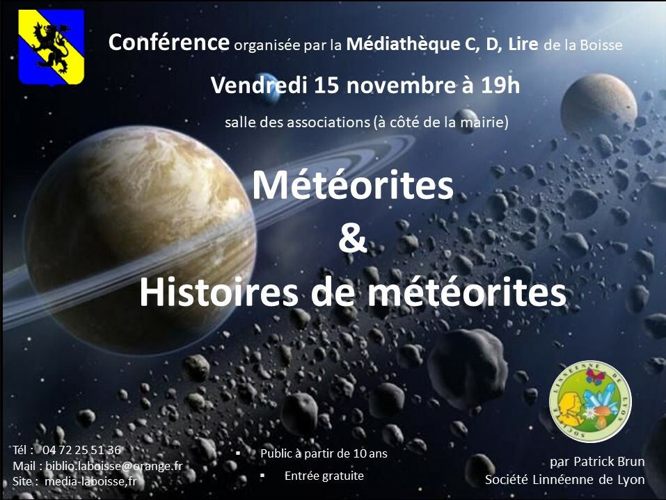 Météorites & Histoires de météorites_La Boisse